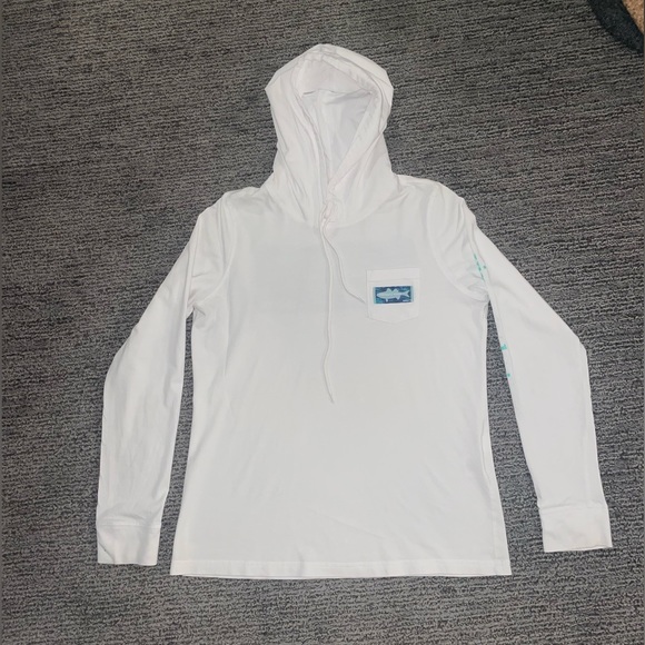 Vineyard Vines Long Sleeve Fish Performance Hoodie T-Shirt